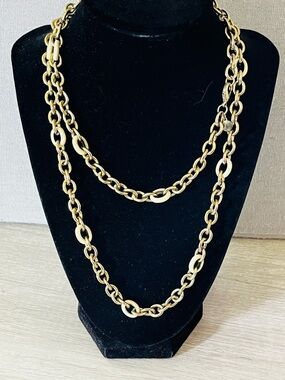 J Crew Gold And Cream Enamel Chain Necklace
